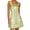 Lime, variant on Women's Printed Square Neck Midi Dress 100% Polyester Buttoned Pockets Zipper No Stretch Casual Everyday Wear Chic