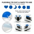 thumbnail image 4 of Uxcell Reflective Tape, Self-Adhesive Trailer Reflector Tape Waterproof Warning Sticker Blue-white 4 Inch x 82 Feet, 4 of 6