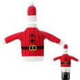 thumbnail image 2 of Christmas Wine Bottle Cover, Ongmies Knitted Xmas Bottle Sweater with Santa Hat for Wine, Champagne, and Beer Bottles, Christmas Ornaments, 2 of 5