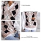thumbnail image 5 of Chaleco sin mangas para mujer, cuello en V, a cuadros, suelto, informal, elegante, agradable a la piel, chaleco para otoño e invierno, color rosa S, 5 of 7