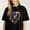 Black-1, variant on Women's American Eagle & Flag T-Shirt Short Sleeve Graphic S-4XL