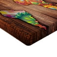 thumbnail image 2 of Ambesonne Boho Fitted Sheet, Map on Plank, Twin XL Size, Multicolor, 2 of 3