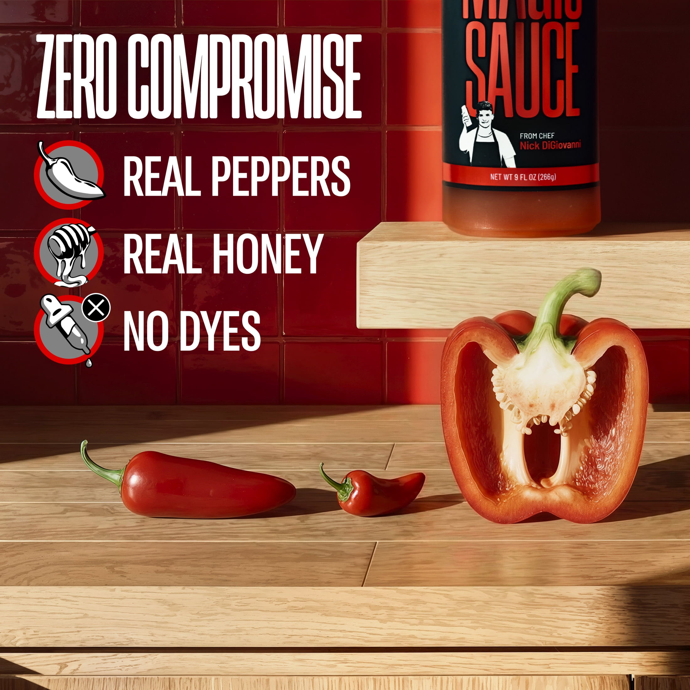 Osmo Magic Sauce, Chef-Crafted Michelin-Star Quality Hot Sauce, Made with Chili Peppers and Honey, 9 fl oz.