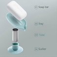 thumbnail image 4 of 2 Pcs Soap Dishes with Drainage - Leaf Shape Soap Tray - Suctions Soap Dish, 4 of 4