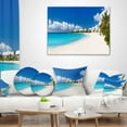 thumbnail image 4 of Designart Caribbean Beach Panorama - Landscape Photo Throw Pillow - 18x18, 4 of 5