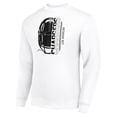 thumbnail image 2 of Men's Starter White Los Angeles Chargers Half Helmet Team Graphic Tri-Blend Fleece Pullover Sweatshirt, 2 of 3