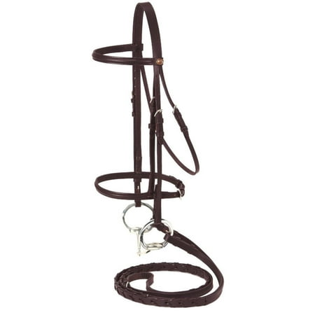 Plain Raised Snaffle Bridle - Miniature Raised Snaffle Bridle, Brown