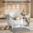 thumbnail image 4 of Osoeri Self Cleaning Cat Litter Box, Automatic Litter Box Self Cleaning ,Open Top Large Litter Box for Multiple Cats,with Safety Protection, APP Control,Odor Removal,Mat and Waste Bags Included, Gray, 4 of 8