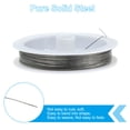 thumbnail image 3 of Uxcell 98 Feet 24 Gauge Tiger Tail Beading Wire Soft Steel Craft Wire, Silver Tone, 3 of 5