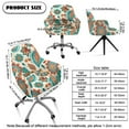 thumbnail image 7 of ZIATUBLES Paisley Flower Pattern Curved Back Dining Room Chair Covers with Arms Stretchable Vanity Desk Chair Slipcover Removable Universal Chair Protector Cover for Kitchen Living Room, 7 of 7