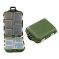 thumbnail image 1 of GLFILL Multifunctional LureBox Fishing Tackle Box Plastic Transparent Waterproof Small Storage Hook Bait Kit Fishing Accessories 3color Green, 1 of 9