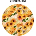 thumbnail image 4 of Round Sunflower Tablecloth Orange Flower Table Cloth Fall 60 Inch Table Cover for Round Tables Sunflower Table Cloth for Kitchen Dining Room, 4 of 6