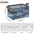 thumbnail image 3 of Ryvnso Wolf in Night Sky Storage Bins Large Basket Foldable Cube Toys Organizer with Handles 2 PCs, 3 of 8