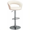 thumbnail image 1 of Coaster Tabouret de Bar Réglable Rembourré en Similicuir, Blanc, 1 of 3