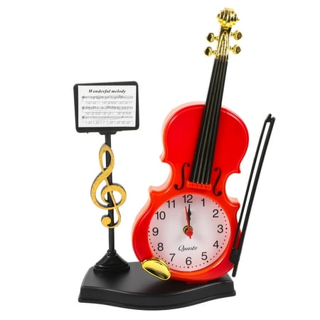 WHAMVOX Violin Alarm Clock Desk Ornament Novelty Student Use