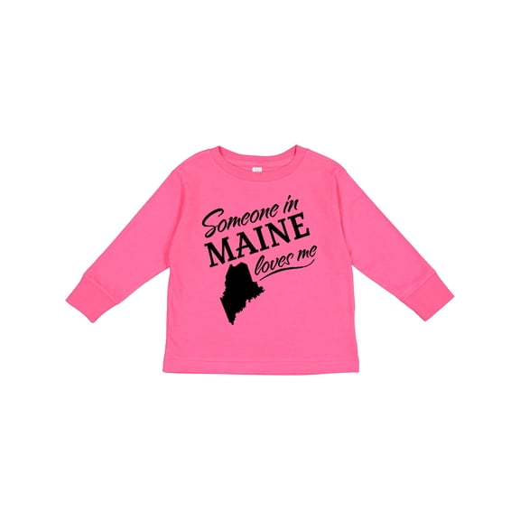 Inktastic Someone in Maine Loves Me Boys or Girls Long Sleeve Toddler T-Shirt