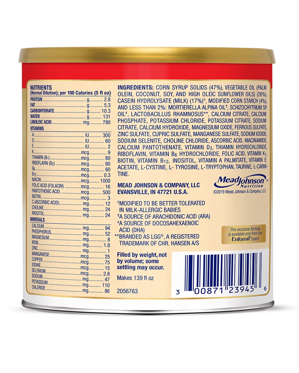 nutramigen hypoallergenic formula