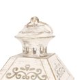 thumbnail image 5 of Decorative Medium Metal Outdoor Candle Lantern with Tempered Glass (White), 5 of 12