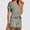 Green, variant on Two Piece Sets for Women Patterned Print Spring Summer Stylish Solid Color Short Sleeve V Neck Versatile T Shirt Top Elastic Drawstring Waist Casual Shorts Matching Sets