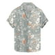 thumbnail image 1 of Blusa y camisa de manga corta con cuello vuelto para hombre, camisa informal de moda con estampado de hojas y solapa de manga corta, blusa para hombre, 1 of 4
