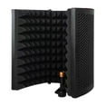 thumbnail image 1 of Mini escudo de aislamiento de 3 paneles plegables, espuma absorbente de alta densidad, tamaño compacto para vocal de oficina portátil, 1 of 9