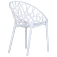 thumbnail image 3 of Compamia Crystal Polycarbonate Patio Dining Chair in Glossy White, 3 of 15