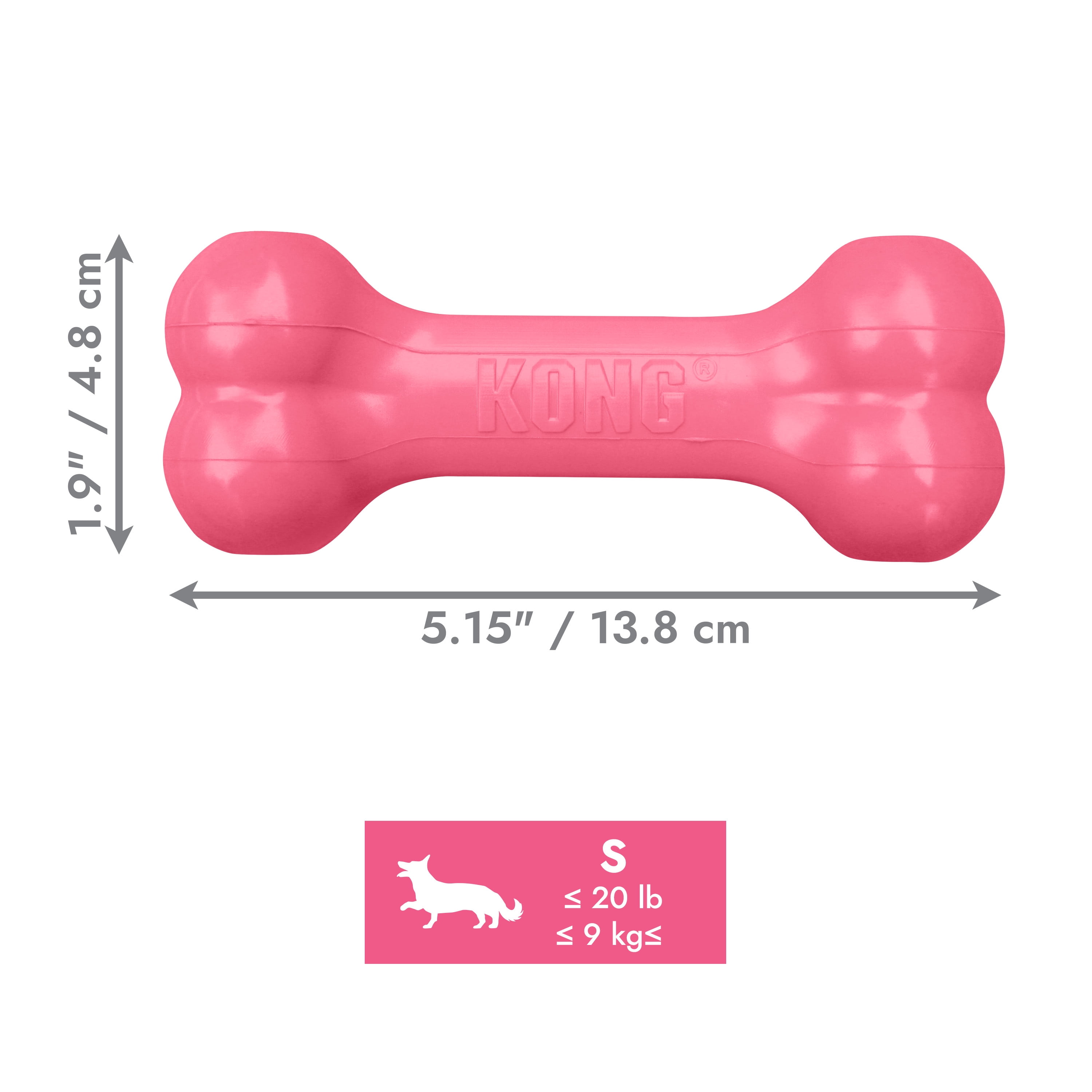 KONG® Puppy Goodie Bone for Beginner Chewers, Pink, Small for Dogs up to 20lb