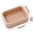 thumbnail image 2 of Soap Box with Drainage Tray, Double Layer Soap Dish Holder, Bathroom Toilet Soap Storage Rack, Punch Design Ventilated Soap Saver, Household Kitchen Organizer,, 2 of 2