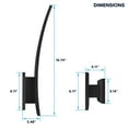 thumbnail image 5 of LUXRITE 15-Inch LED Curved Outdoor Wall Sconce, 5CCT, 1000LM, 15W, IP65, Dimmable, Exterior Light Fixture Black 2 Pack, 5 of 7