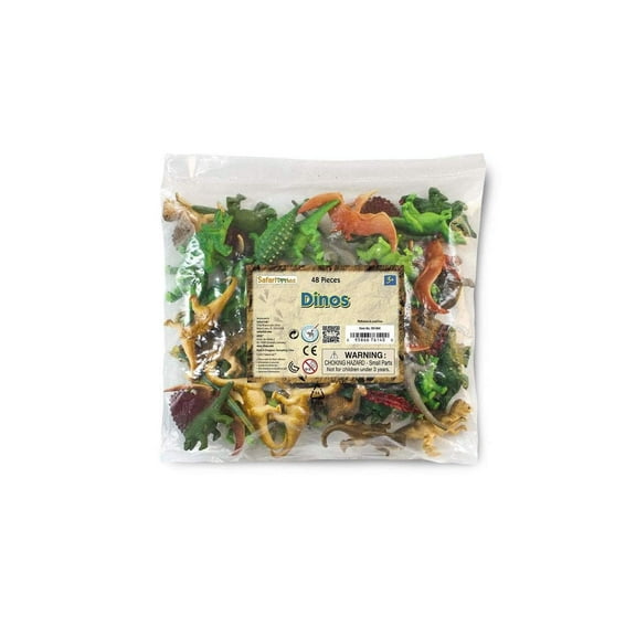 Safari Ltd. Dinosaurs Bulk Bag - 48 Dinosaur Figurines - Toy Set for Boys, Girls & Kids Ages 3 