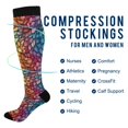 thumbnail image 2 of FORMRS Womens Knee High Socks Casual Long Thick Travel Daily Wear, 2 Pairs, Colorful Dragon Scales Pattern, 2 of 6