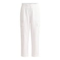 thumbnail image 4 of Time and Tru Women’s and Women’s Plus Linen Blend Cropped Cargo Pants, 27" Inseam, Sizes XS-3XL, 4 of 4