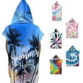 thumbnail image 6 of Environmental Friendly Wearable Printed Pattern Quick Dry Changing Robe Bath Bathrobe Towel Adult Beach Towel Hooded Poncho 2, 6 of 8