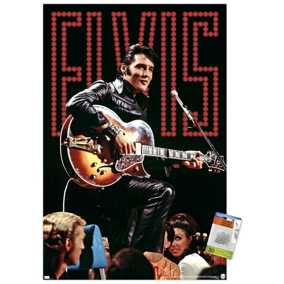 Elvis Presley - 68 Concert Wall Poster with Pushpins, 22.375" x 34"