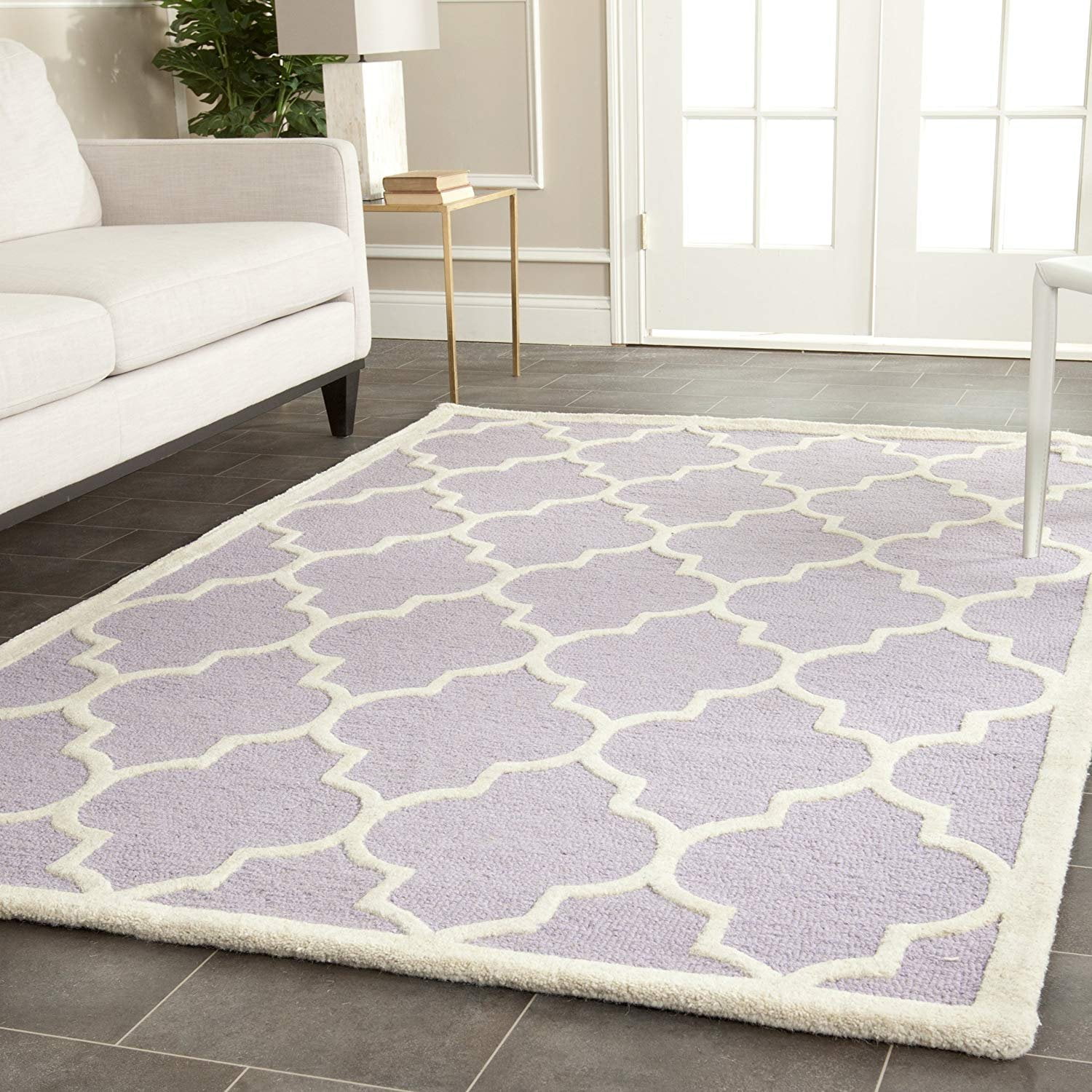 Safavieh CAM134C8 Area Rug, 8' x 10', Lavender/Ivory