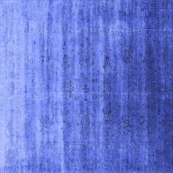 Ahgly Company Indoor Square Persian Blue Bohemian Area Rugs, 5' Square