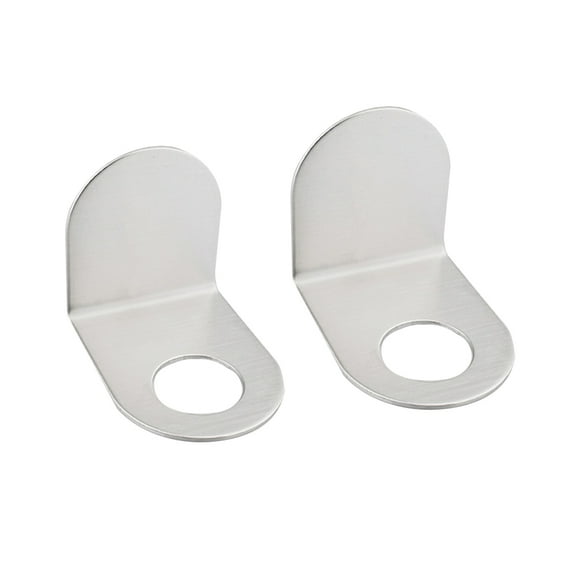 2 soportes de acero inoxidable para desinfectante de manos, montados en la pared, para colgar champú, para cocina y baño (agujero grande y pequeño)