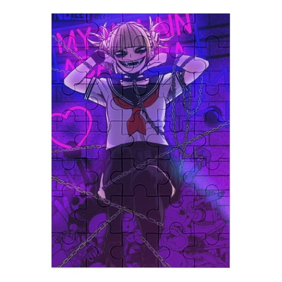 My Hero Academia Himiko Toga Jigsaw Puzzle, Wood Puzzles Adult, 35 PCS Jigsaw Puzzle Perfect for Game Nights