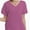 Purple, variant on Women's Short Sleeve V-Neck T-Shirt with Pocket - Casual Summer Tops, Basic Tee