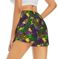 thumbnail image 3 of Disketp Mardi Gras7 Print Women's Shorts Workout Shorts for Athletic Gym Running Shorts with Phone Pockets Medium, 3 of 8