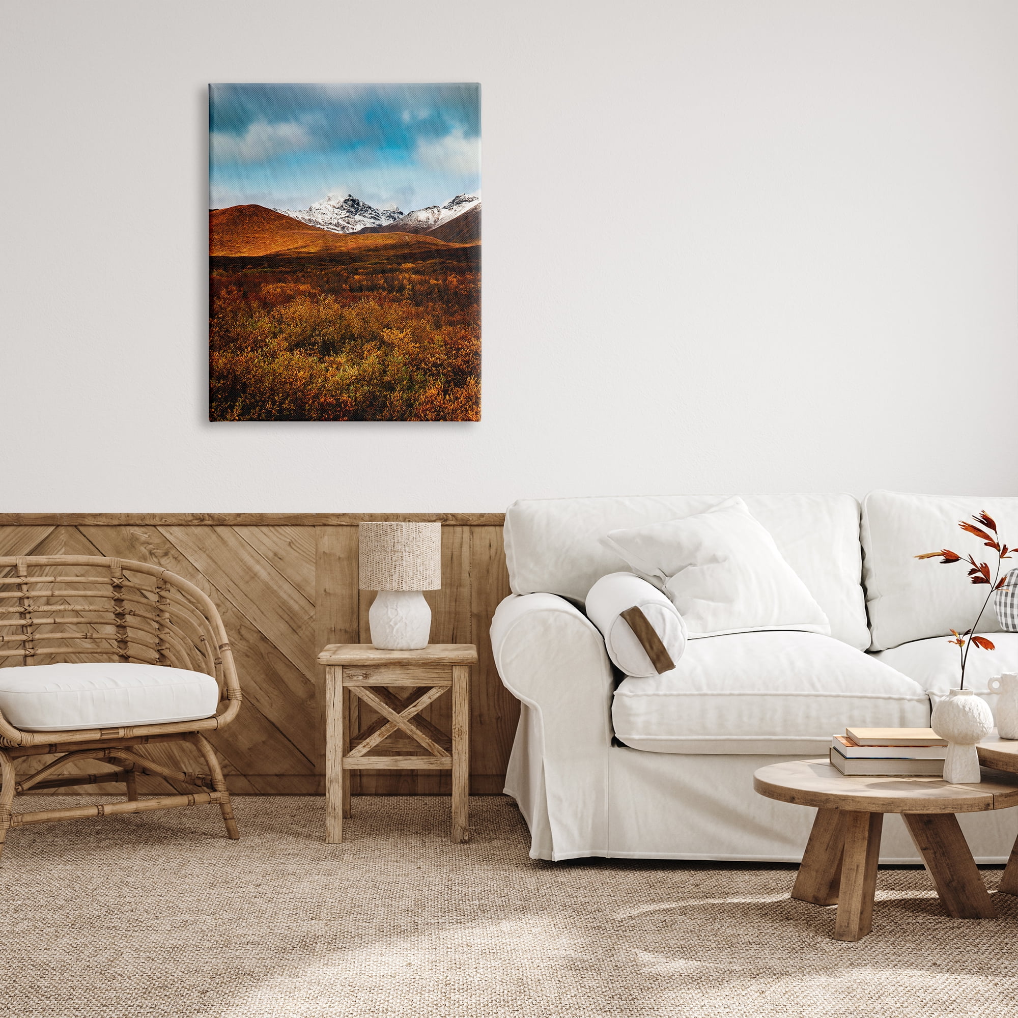 Stupell Industries Icy Mountain Landscape Landscape Photography Gallery Wrapped Canvas Art Print Wall Art, 30 x 40