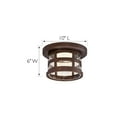 thumbnail image 3 of Design House Washburn LED Outdoor/Indoor Ceiling Light with Clear Seedy Glass, Rustic Bronze, 3 of 14