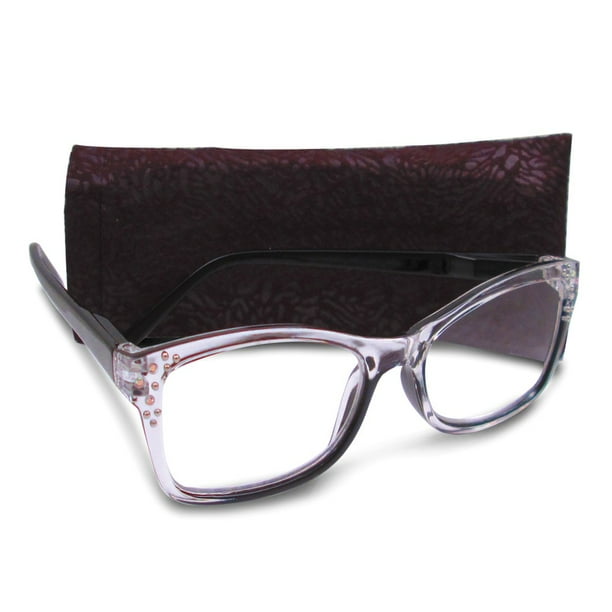 Black 2 25 Magnification Rhinestone Reading Glasses