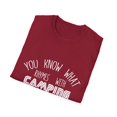 thumbnail image 4 of Novelty Know Rhymes With Camping Alcohol Drinking Lover Hilarious Campsite Leisure Alcoholic Beverage Fan Unisex Softstyle T-Shirt, 4 of 4