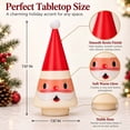thumbnail image 5 of Conical Santa Claus Tabletop Decoration, Cute Wooden Resin Santa Figurine With White Hat, Christmas Decor, 8in Lighted Indoor Holiday Tabletop Decor for Mantel Desk Shelf, Multicolor, 5 of 8