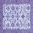 thumbnail image 1 of Ahgly Company Machine Washable Indoor Square Abstract Blue Modern Area Rugs, 6' Square, 1 of 4