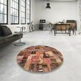 thumbnail image 4 of Ahgly Company Tapis d'Intérieur Lavable en Machine Carré Contemporain Rouge Brique, 3 Pieds Carré, 4 of 7