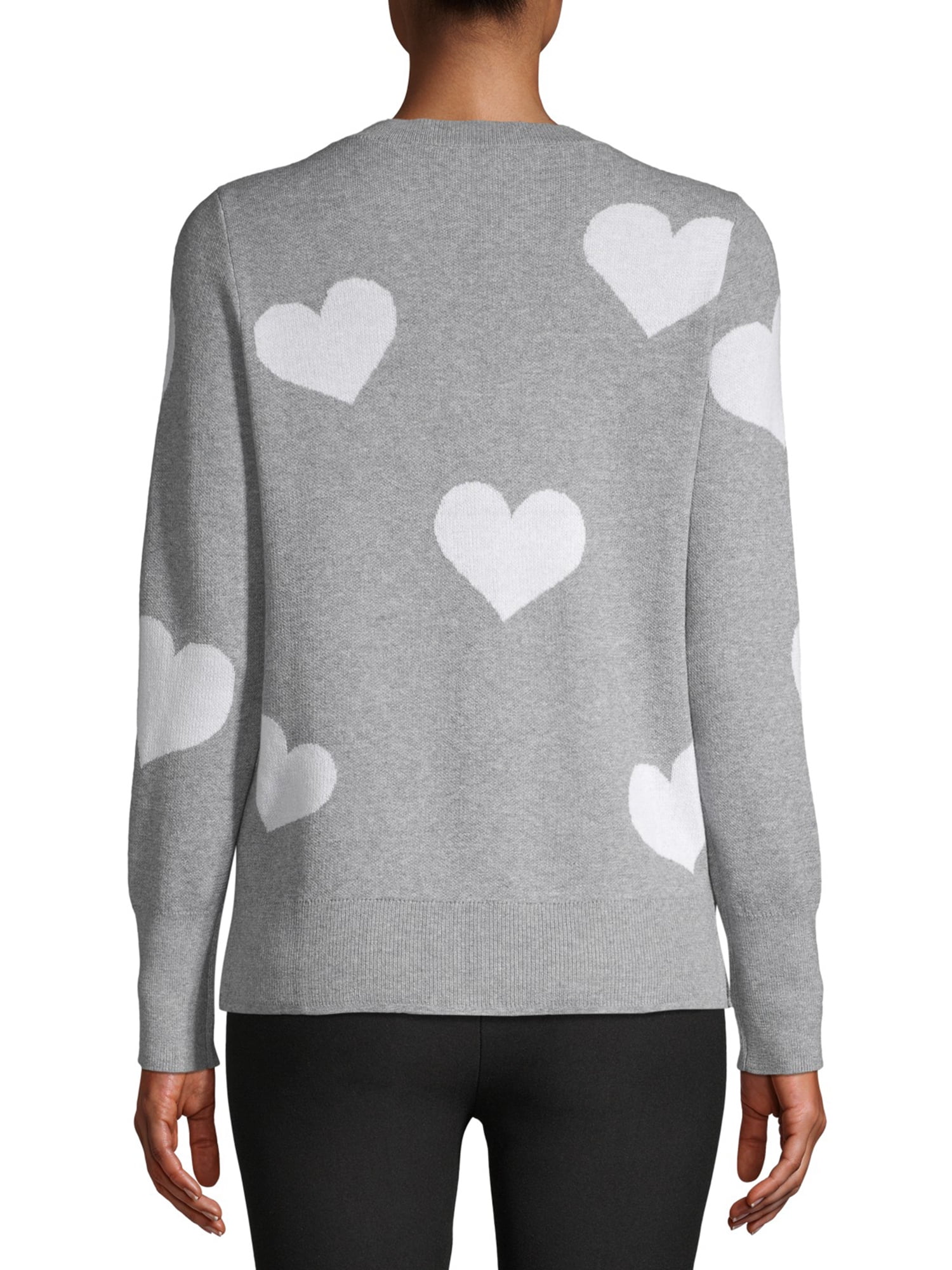 Time and Tru Women's Heart Sweater 
