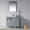 thumbnail image 3 of Blossom 42" Bathroom Vanity with Side Cabinet | Metal Grey | Solid Wood | Ceramic Sink | Freestanding, 3 of 8