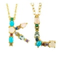 thumbnail image 3 of ziyahi Simple Women Exaggerated Letter Dangle Necklace Girl Pendant Chain Adjustable Rhinestone Elegant Gift Jewelry, 3 of 9